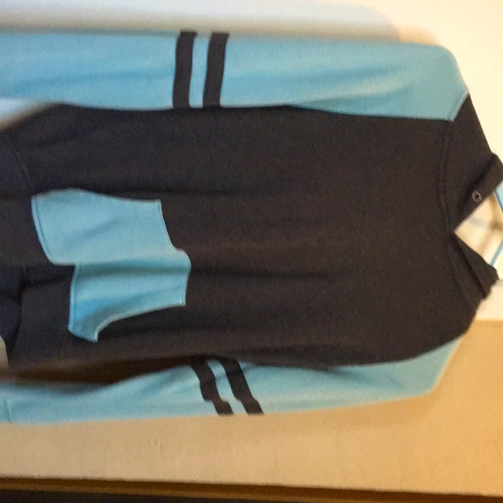 Blue and grey sweater